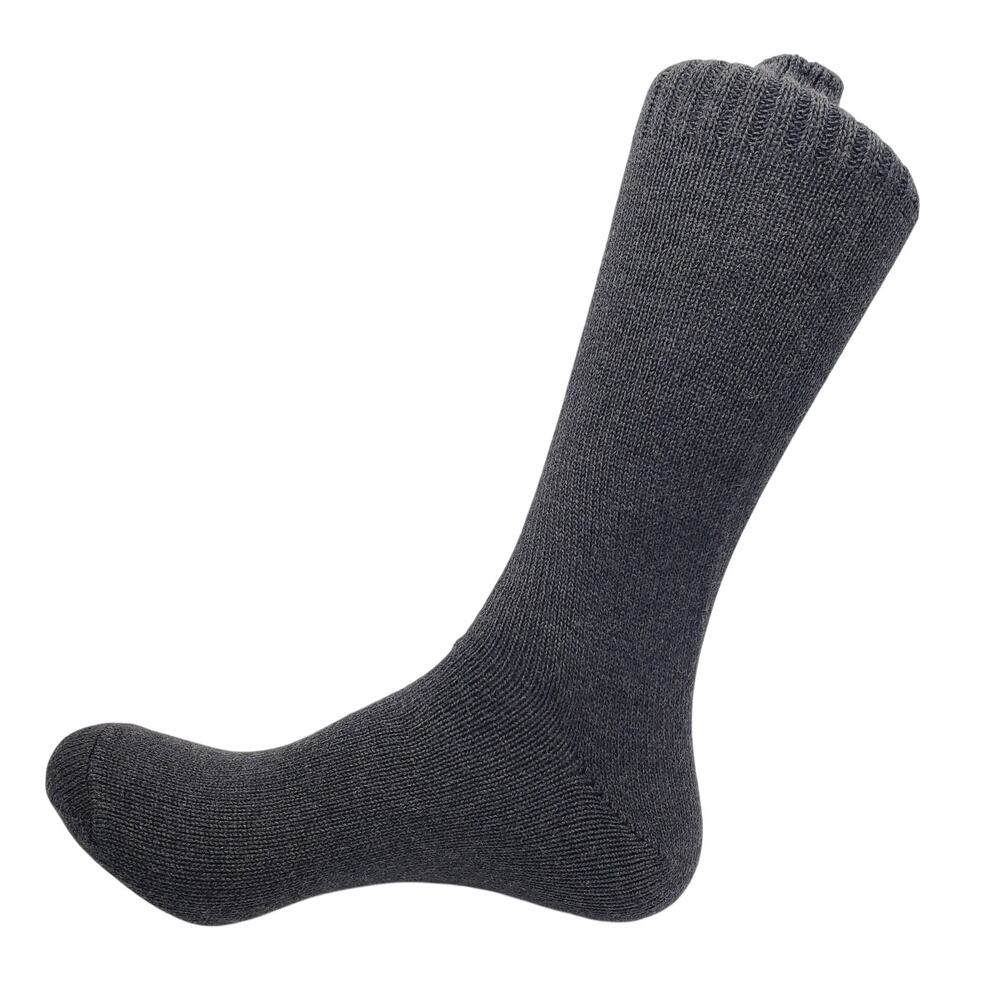 94% Cotton Crew Socks Gray Mens Soft Casual Dress NWT Over Calf Grey Size 10-13